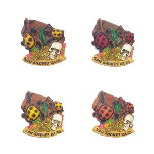 Vendita all'ingrosso SAN Andres isola turistica Souvenir stile marino frigo decorazione LOGO personalizzato dipinto a mano 3D resina magnete frigo - Product Image 3