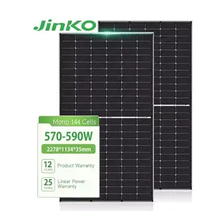 Jinko Tiger Neo N Type 72HL4-BDV 570-590 Watt Bifacial Module 570W 575W 580W 585W 590W Solar Panels