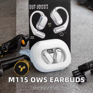 หูฟังไร้สายแบบดิจิตอลพร้อมจอแสดงผล  ตะขอเกี่ยวหูแบบหมุนได้ สวมใส่สบาย เหมาะสำหรับเล่นกีฬา  ไม่ใช่หูฟังตัดเสียงรบกวน  หูฟัง TWS - Product Image 2