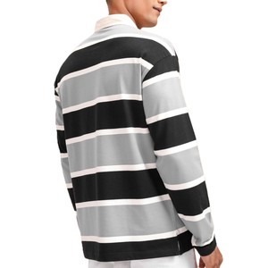 Polo respirant à boutons pour homme 2026 – Design personnalisé, multicolore, manches longues, coupe oversize, style rugby - Product Image 2