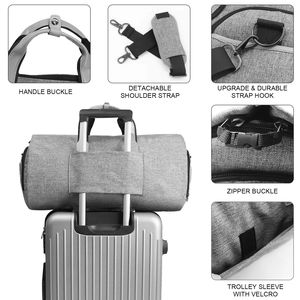 Reistas met opdruk, 3-in-1, waterdicht, opvouwbaar, grote capaciteit, geschikt voor herenpakken, om te bouwen tot kledingtas - Product Image 4