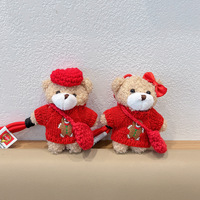 Porte-clés en peluche créatifs en gros : Bonhomme en pain d'épices, ours en peluche de Noël, pendentifs pour sacs et voitures, accessoires de porte-clés