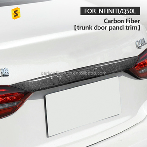 Car Trunk Bright Strip Decoration Real Carbon Fiber Exterior Accessories for Q50 Q50L - Product Image 4