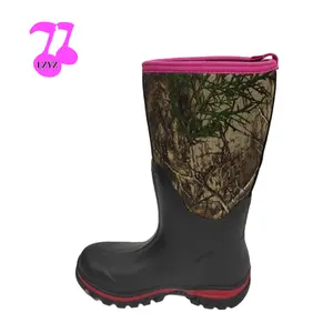 LZYZ personalizado borracha wellie botas chuva protetor neoprene wellington botas galochas impermeáveis para chuva