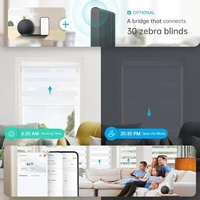 Persianas Inteligentes Zebra Ecológicas de Doble Capa con Motor, Compatibles con Google Alexa, Diseño Nuevo Directo de Fábrica para el Hogar