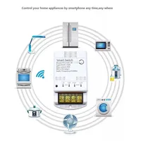 Module de relais Wifi intelligent 30A/contrôleur d'automatisation domestique intelligent Tuya RF433, télécommande Wi-fi, fonctionne avec Alexa Google Home