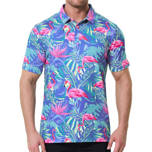 Camisa de manga corta personalizada para hombre Polo Golf secado rápido sublimación sólida impresa poliéster al por mayor Spandex diseño de camuflaje - Product Image 1