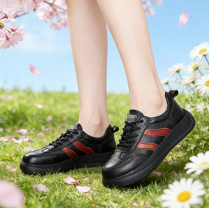 Chaussures de marche décontractées simples en cuir de vachette de première couche - Product Image 1