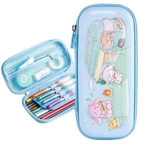 Étui à crayons Deli 67093 en EVA pour hommes et femmes, bleu clair, Papa Paradise, boîte à crayons pour les élèves du primaire, mignon - Product Image 1