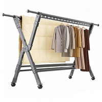 Séchoirs à linge pliants d'extérieur en aluminium pour sécher vêtements, serviettes, linge de lit