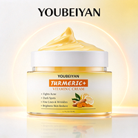 Crème Visage Hydratante Anti-Âge Éclaircissante au Curcuma, Vitamines C & E, Anti-Taches Noires