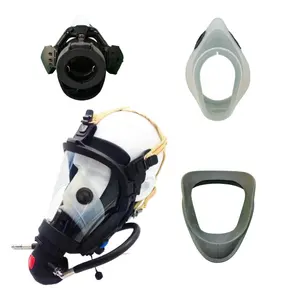 Masque à gaz en silicone de communication sans fil de fumée et de particules de filtre de haute qualité pour les pompiers et les occasions multiples