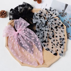 Wholesale Lace <b>Bow</b> <b>Clip</b> Coquette Barrettes with Long Tail Ribbon for Women Christmas Valentines Wedding Prom Accessories - Product Image 2