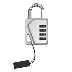 Ch-613 Zinc Alloy 4-Digit Combination Padlock With Name Tag For Gym <b>Locker</b> Warehouse Cabinet Door Bag Security - Product Image 1