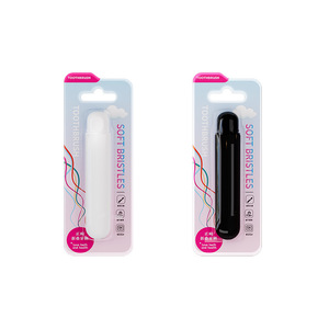 Folding Toothbrush <b>Black</b> White Portable Orthodontic Soft Bristles Travel Style 1 Piece - Product Image 2