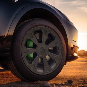 En gros, enjoliveurs universels en ABS pour Tesla Model 3 & Y, tailles 18-20 pouces, finitions <span class=keywords><strong>noir</strong></span> mat/brillant et <span class=keywords><strong>noir</strong></span>/blanc - Product Image 1