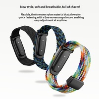 Bracelet magnétique en nylon tressé pour Google Fitbit Air, bracelet pour poignet/triceps