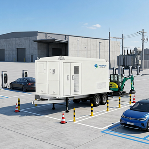 Système de recharge mobile pour véhicules électriques (VE) en conteneur, haute puissance et capacité, avec stockage d'énergie par batterie portable à refroidissement par air, 30kWh, 45kWh, 60kWh, 100kWh, 216kWh - Product Image 4