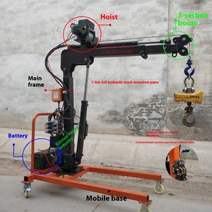 All-Electric 12V Hydraulic <b>Truck</b>-Mounted Crane 220 Mobile Boom Winch <b>Remote</b> <b>Control</b> Elevator Gearbox Motor Core Components CFD 1 - Product Image 3