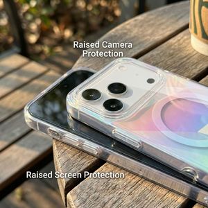 <span class=keywords><strong>Cover</strong></span> Magnetica per <span class=keywords><strong>Smartphone</strong></span> in Acrilico con Gradiente Arcobaleno, Antiurto, per iPhone 17 16 15 14 13 12 Pro Max - Disponibilità Immediata - Product Image 3