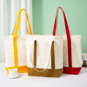 Sac fourre-tout en toile de <span class=keywords><strong>coton</strong></span> <span class=keywords><strong>blanc</strong></span> de taille personnalisée en gros Sac à provisions uni réutilisable à la mode - Product Image 2