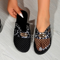 Sandal Selop Wanita Model Mule, Ringan, Berbahan Mesh, Berlubang, Ujung Tertutup, Cocok untuk Musim Panas dan Aktivitas Luar Ruangan