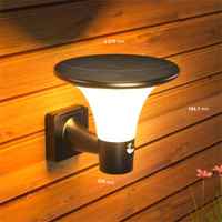 Lampe Murale Solaire Économe en Énergie IP65 avec Télécommande Sans Fil et Détecteur de Mouvement, 3000K 4000K 6000K Tout-en-un pour Éclairage Extérieur