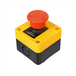 Red Mushroom Cap 2NO2NC 240V 10A Plastic Electronic Emergency Stop Push <b>Button</b> Switch IP55 for Equipment Lift Elevator Latching - Product Image 3