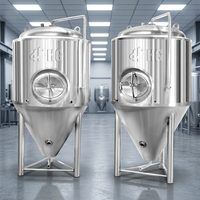 Fermenteur de bière professionnel HG 3000L en acier inoxydable avec enveloppe à fossettes pour fermentation isobare, idéal pour les usines de fabrication et les hôtels