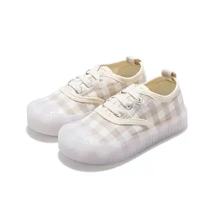 Kinderen Trendy Canvas Schoenen Groothandel Boetiek Kinderen Zachte Rubberen Zool Platte Canvas Schoenen