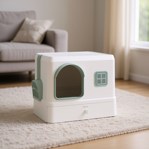 <b>Cat</b> <b>Carrier</b> With Litter Box Accessory Rectangle <b>Plastic</b> Manual For <b>Cats</b> Model D0100HAC4DY - Product Image 2