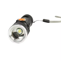 Mini torche LED tactique zoomable de haute qualité Lampe de poche LED rechargeable par USB