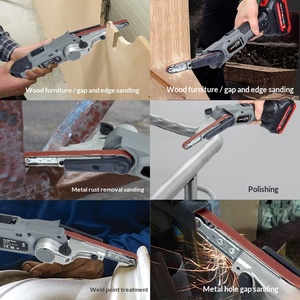 Outils électriques portatifs <span class=keywords><strong>sans</strong></span> <span class=keywords><strong>fil</strong></span> professionnels pour le travail du bois et le polissage des métaux, <span class=keywords><strong>ponceuse</strong></span> <span class=keywords><strong>à</strong></span> <span class=keywords><strong>bande</strong></span> <span class=keywords><strong>à</strong></span> batterie lithium 21V - Product Image 3