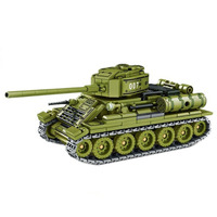 Tanque Mediano T-34, Modelo Militar Educativo, Juguete de Construcción Histórica, Bloques de Construcción de Plástico ABS, Juego de Bloques de Construcción DIY