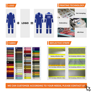 कस्टम फायरप्रूफ कपास औद्योगिक, चिंतनशील सुरक्षा के साथ-साथ समग्र रूप से काम करने वाले श्रमिक लौ रेटेदार आर कवर - Product Image 2