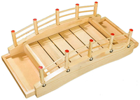 High Quality Wooden Japanese Sushi Boats Wooden Sashimi Serving Plate Board Tray Eco Friendly Wooden Sushi Tools