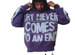 Customized Design <b>Men</b> <b>Hoodie</b> Oversize Embroidered 380gsm Pullover High Street Stylish Fleece 100% Cotton - Product Image 5