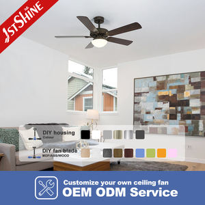 1stshine พัดลมเพดาน LED แบบชนบทเงียบมอเตอร์ทองแดง DC บริสุทธิ์พัดลม<span class=keywords><strong>เพดาน</strong></span>แบบพลิกกลับได้พร้อมไฟ - Product Image 4