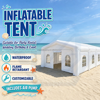 Tente publicitaire gonflable d'extérieur, tente de réception de mariage en plein air, tente géante gonflable avec éclairage LED, chapiteau gonflable pour événements