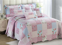 Nouvelle couette imprimée de style pastoral coréen, couvre-lit pour le printemps et l'automne, couture fine, personnalisation des couleurs