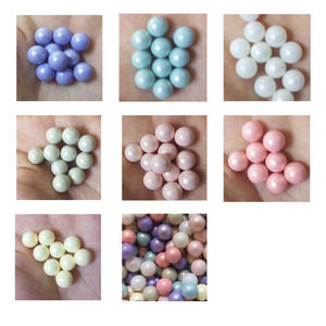 No-Hole 8mm 10mm 12mm 14mm runde Acryl Macaron Dispersion perlen Lose birnenförmige helle Farbe DIY Perlen Zubehör - Product Image 5