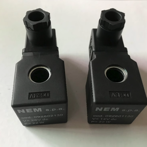 Bobina de Válvula Solenoide para Excavadora NEM S.p.a. 092601130 Diámetro Interior 13mm Altura 39mm DC26V, DC14V o AC220V 092001132, 092002132 - Product Image 1