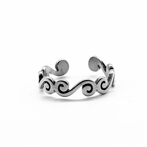 yunnique Simple Stylish Unisex 316 Stainless Steel <b>Open</b> <b>Ring</b> With Tightening Band For Pinky Finger Jewelry Gift - Product Image 1