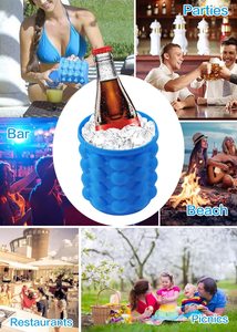 Silicone <strong>Ice</strong> Cube Maker Bucket <strong>Space</strong> Saving Silicone <strong>Ice</strong> Cube Maker With Lid - Product Image 4