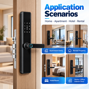Nouvelle serrure électronique numérique automatique, Cerradura Inteligente WIFI APP, empreinte digitale, carte, reconnaissance faciale 3D, serrure de porte intelligente - Product Image 2