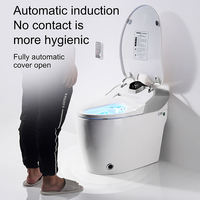 WC intelligent sans limite de pression d'eau, ouverture automatique par radar, capteur de pied, chasse d'eau, double mémoire, écran LED, chauffage instantané, auto-nettoyant