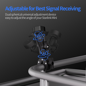 Adjustable Starlink <b>Mini</b> Pole Mount Compatible with Starlink <b>Mini</b> OEM Pipe Starlink Bracket Adapter For Car RV Roof Rack Yacht - Product Image 3