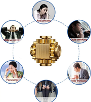 Cube anti-stress en laiton pur, Spinner à engrenages articulés, Jouet anti-stress, Spinner manuel en métal, DIY EDC, Concentration, Méditation, Élimination des mauvaises habitudes, TDAH
