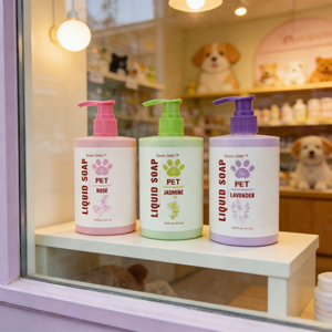 <span class=keywords><strong>Savon</strong></span> liquide pour animaux de compagnie à l'odeur florale personnalisée, rose et lavande, naturel pour animaux de compagnie, chats, chiens - Product Image 4