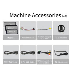 YOSOVLAMP 4G réseau complet 12.3 pouces contrôle central grand écran voiture universel 360 panoramique tout-en-un machine - Product Image 5